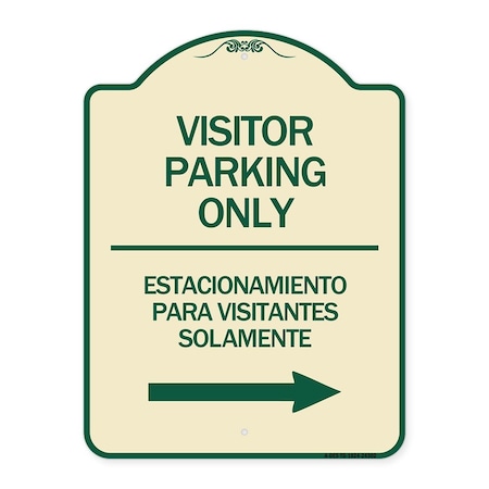 Signmission Bilingual Reserved Parking Visitor Parking Only Estacionamiento Para Visitantes, A-DES-TG-1824-24302 A-DES-TG-1824-24302